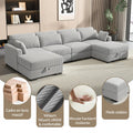 Canapé modulable en U – Velours Moderne Style Scandinave