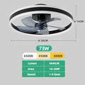 Ventilateur de Plafond LED Intelligent avec Télécommande et Application – Moteur DC Silencieux, 6 Vitesses, Éclairage LED 3 Températures de Couleur, Fonction Réversible Été/Hiver