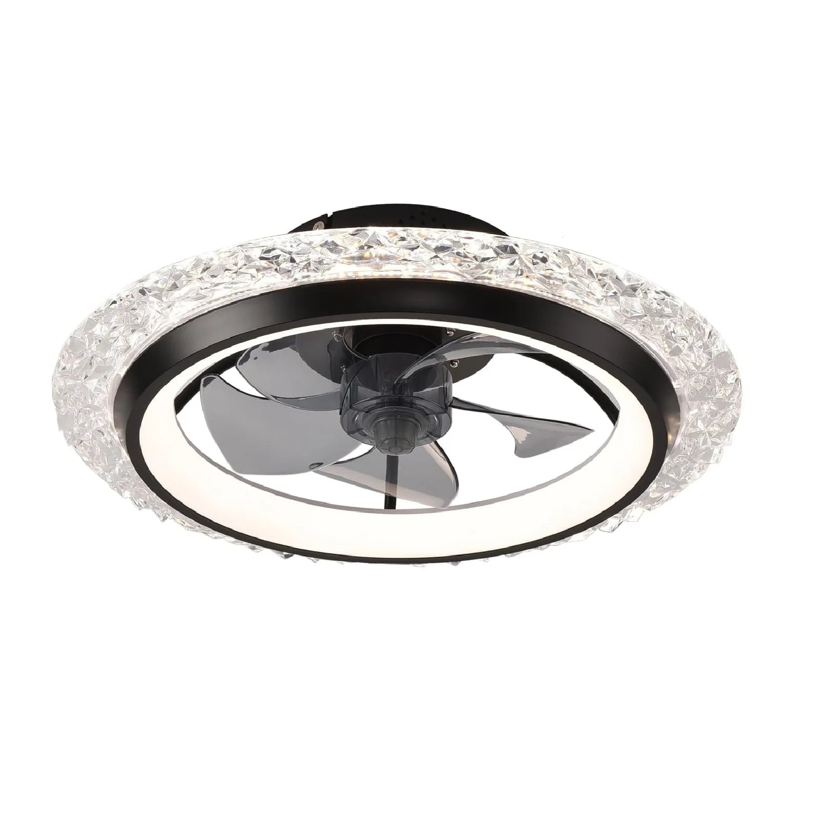 Ventilateur de Plafond LED avec Télécommande et Application – Moteur DC Silencieux, 6 Vitesses, Éclairage LED 3 Couleurs, Fonction Été/Hiver