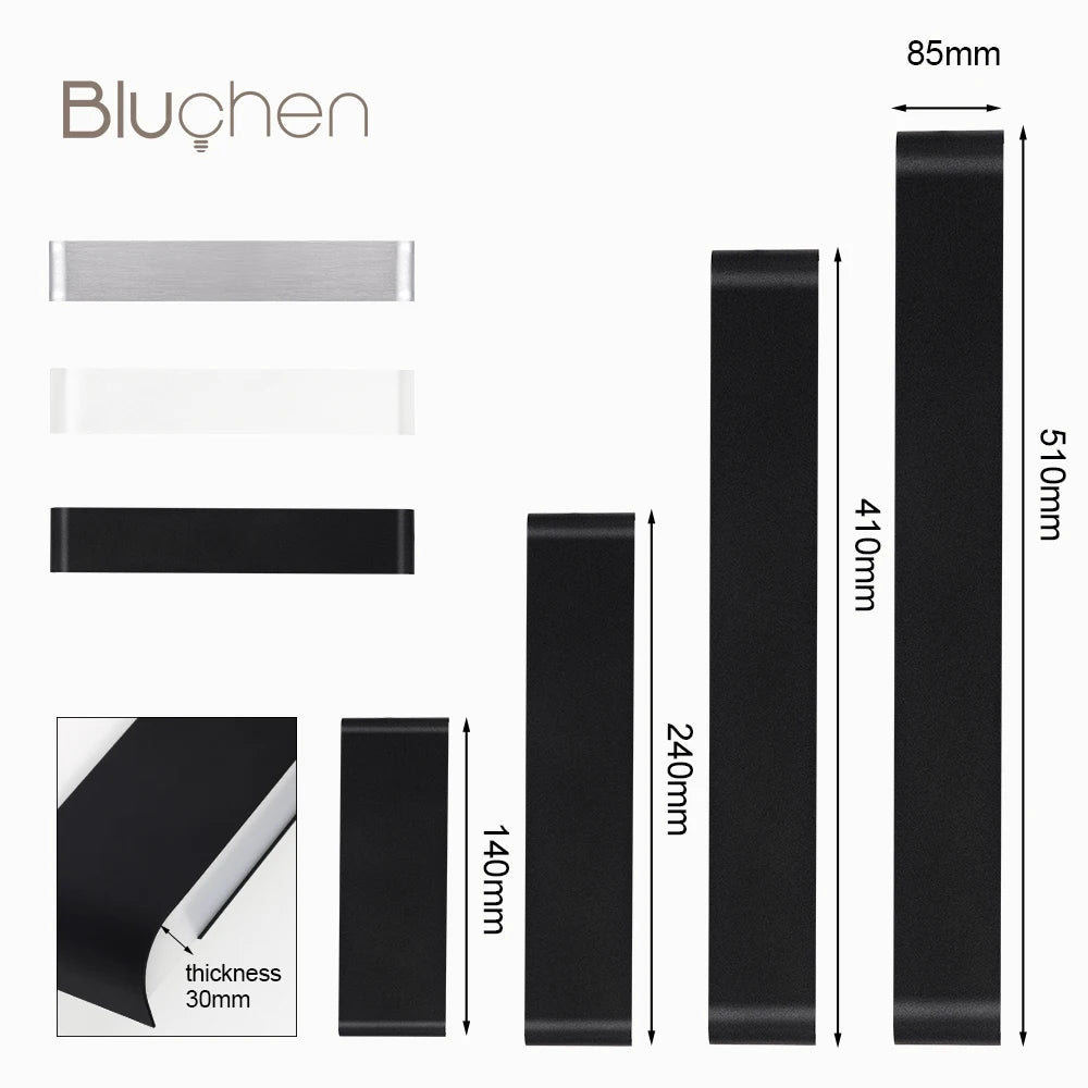 Applique Murale LED Design en Aluminium Brossé – Éclairage Intérieur Moderne