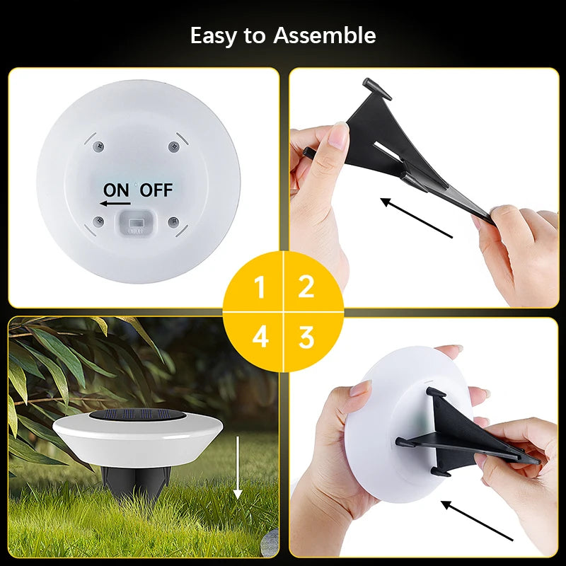 Lot de Lampes Solaires Encastrables LED pour Jardin – Éclairage Extérieur IP65, Balisage Automatique, Résistant aux Intempéries