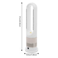 Ventilateur Colonne Sans Pales avec Chauffage Céramique 2 en 1, 220 V, Télécommande, 8 Vitesses, Oscillation 80°, Minuterie 9 H, Écran LED, Ventilateur Tour Silencieux pour Chambre, Salon, Bureau