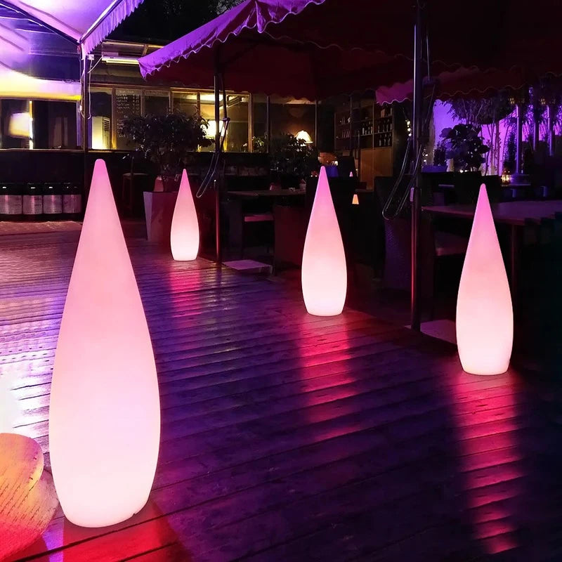 Lampe LED Solaire en Forme de Goutte d'Eau RGB – Recharge USB, Télécommande, 16 Couleurs, Étanche IP65, Décoration Intérieure et Extérieure