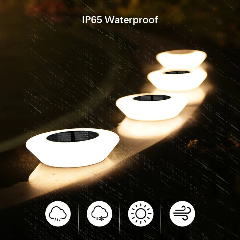 Lot de Lampes Solaires Encastrables LED pour Jardin – Éclairage Extérieur IP65, Balisage Automatique, Résistant aux Intempéries