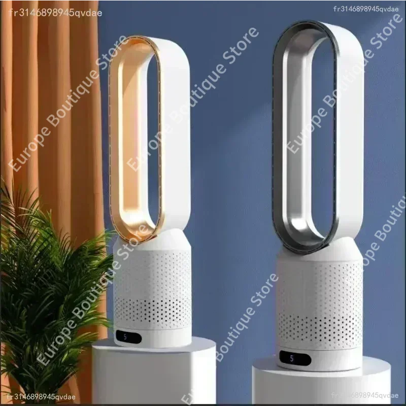 Ventilateur Tour Sans Pales Portable avec Purification d'Air, Circulation d'Air et Refroidissement Ultra Silencieux pour Maison, Bureau et Chambre