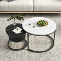 Ensemble de 2 Tables d'Appoint Rondes Modernes