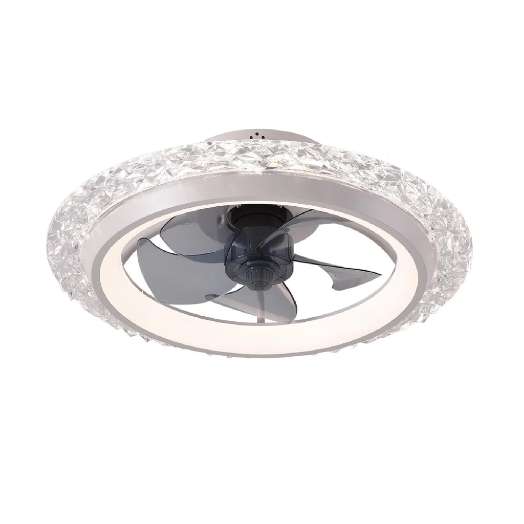 Ventilateur de Plafond LED avec Télécommande et Application – Moteur DC Silencieux, 6 Vitesses, Éclairage LED 3 Couleurs, Fonction Été/Hiver