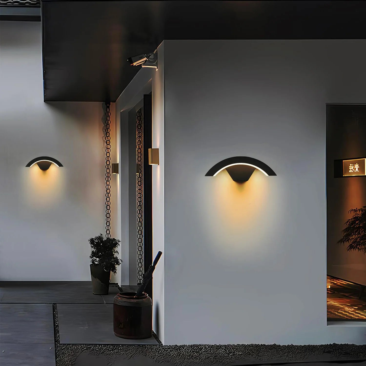 Applique Murale LED Extérieure 24W Étanche – Noir