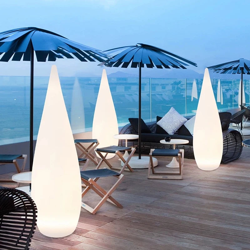 Lampe LED Solaire en Forme de Goutte d'Eau RGB – Recharge USB, Télécommande, 16 Couleurs, Étanche IP65, Décoration Intérieure et Extérieure