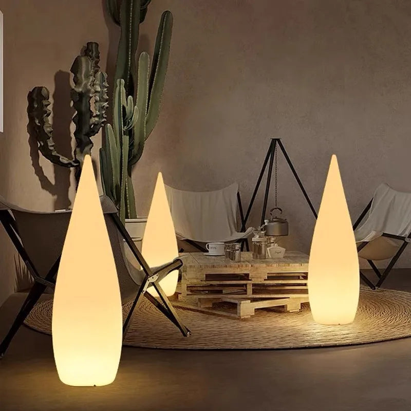 Lampe LED Solaire en Forme de Goutte d'Eau RGB – Recharge USB, Télécommande, 16 Couleurs, Étanche IP65, Décoration Intérieure et Extérieure