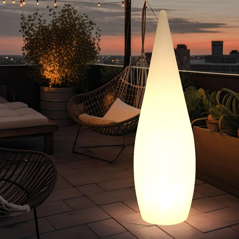 Lampe LED Solaire en Forme de Goutte d'Eau RGB – Recharge USB, Télécommande, 16 Couleurs, Étanche IP65, Décoration Intérieure et Extérieure